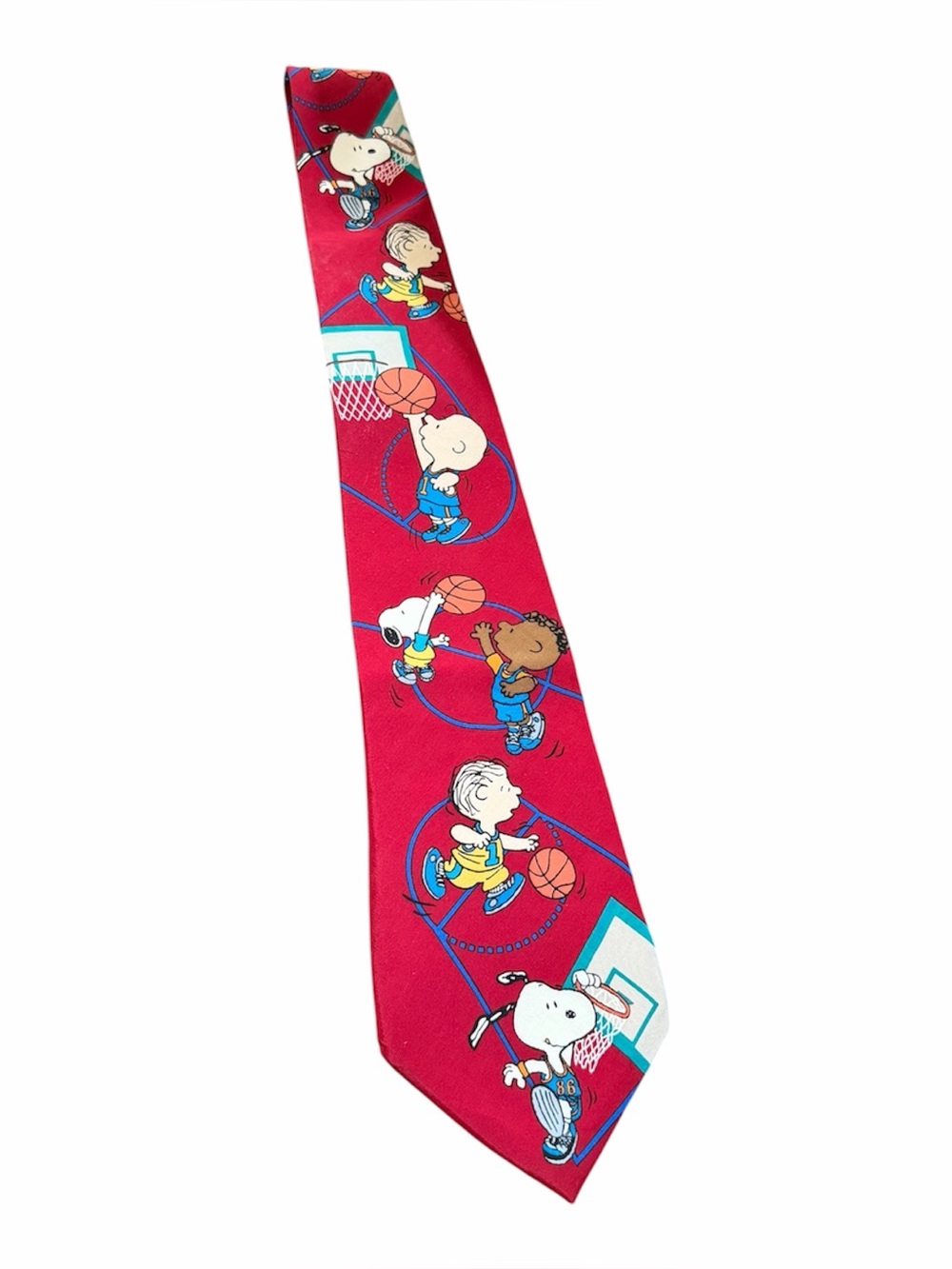 Peanuts Basketball 100% Silk Neck Tie